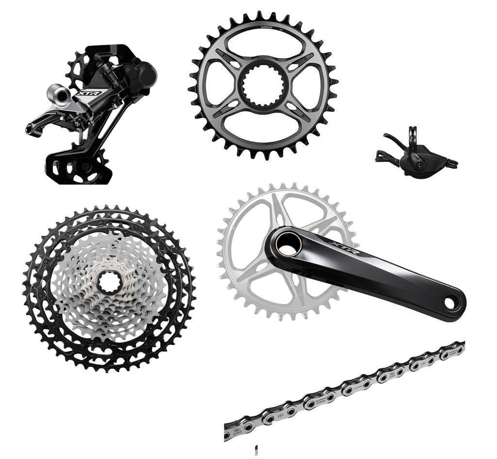 KIT TRANSMISSÃO SHIMANO XTR M9100 SINGLE 1X12V COROA 34D PDV 175mm