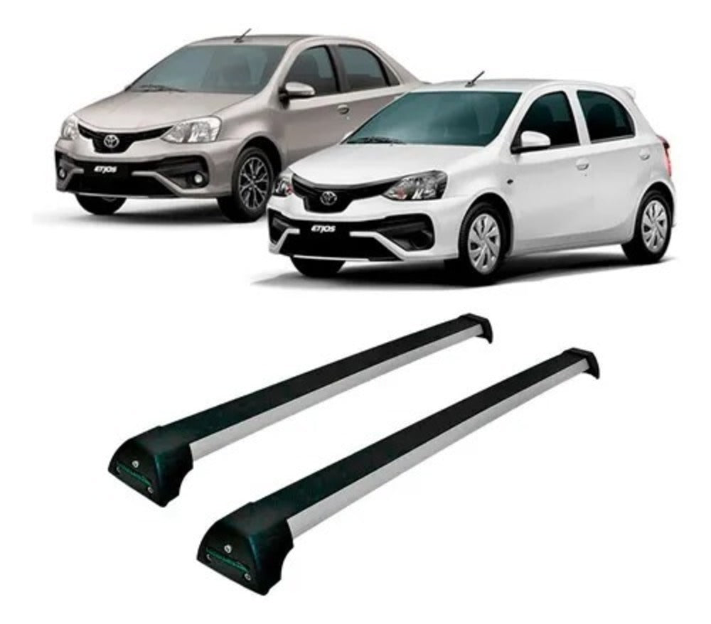 RACK DE TETO LONG LIFE ETIOS HATCH e SEDAN 2013 a 2023 Alum. (AET)
