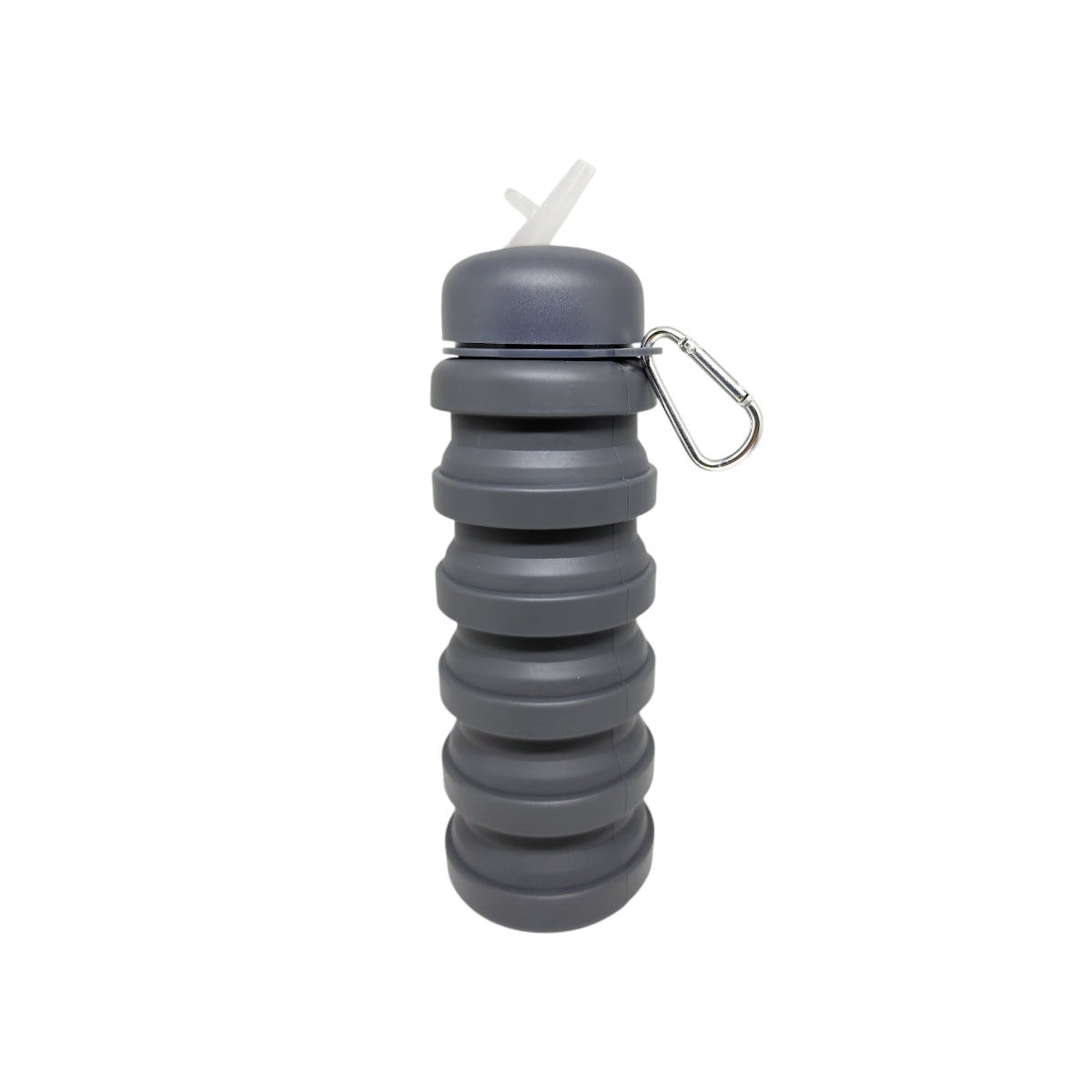 CARAMANHOLA ELLEVEN GARRAFA HIDRATAÇÃO 480ML SILICONE RETRÁTIL CINZA
