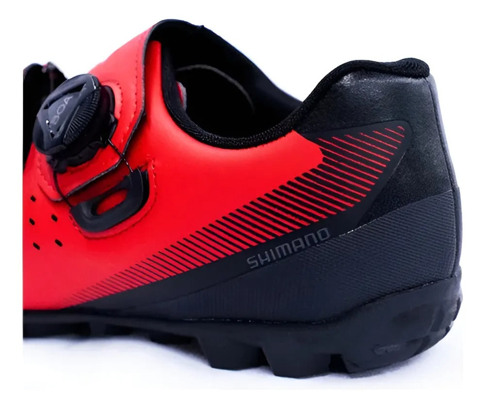 SAPATILHA SHIMANO MTB SH-ME400 TAM 34 VERMELHO C/ AJUSTE BOA