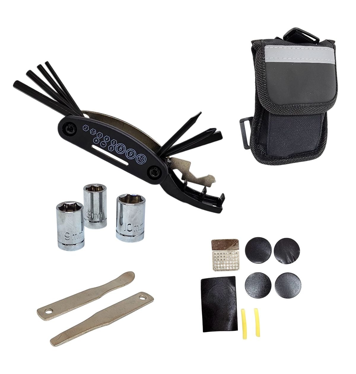 Kit Reparo Pneu + Canivete 15 Funções + Espátulas Boy