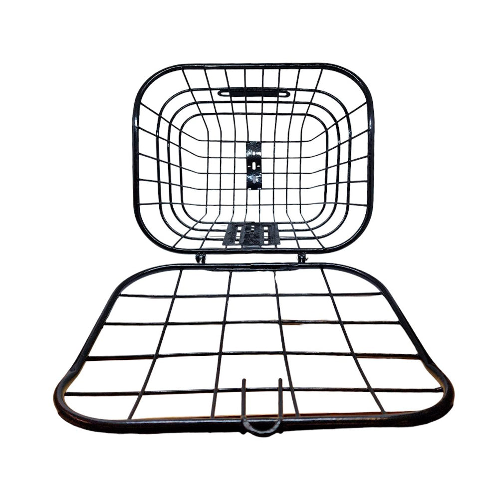 CESTA REFORÇADA COM TAMPA 33X24X26CM - PRETO