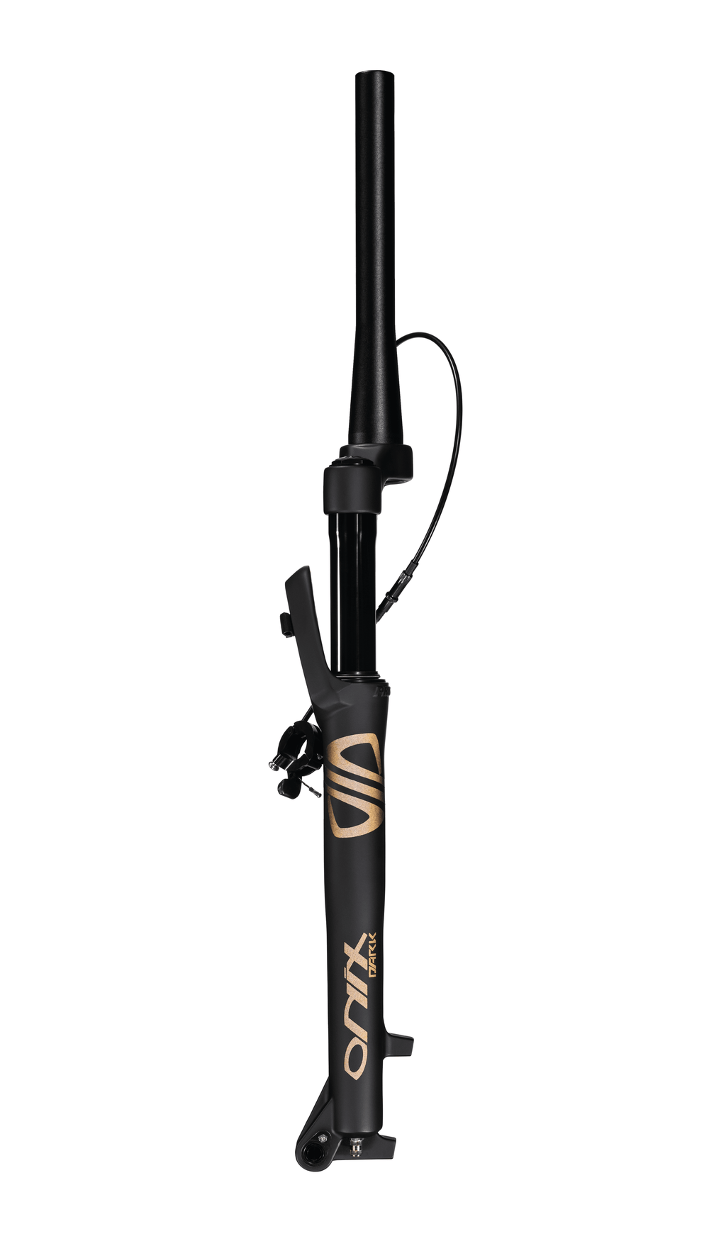 SUSPENSÃO ONIX DARK TRAVA NO GUIDÃO SPIDER ARO 29 TUBO TAPERED EIXO 15X100 PRETA FOSCA - OUTLET