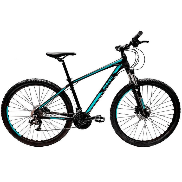 Bicicleta 29 Elleven Rocker Hd 24v C/ Trava Freio Hidráulico - PRETO/TURQUESA / Quadro 17 / M