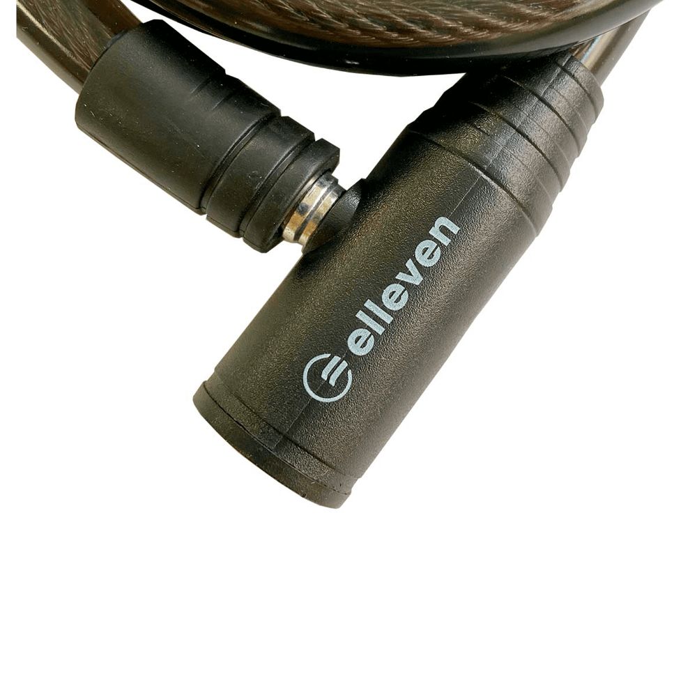 Cadeado Espiral 1m X 12mm Elleven C/ Suporte - Preto