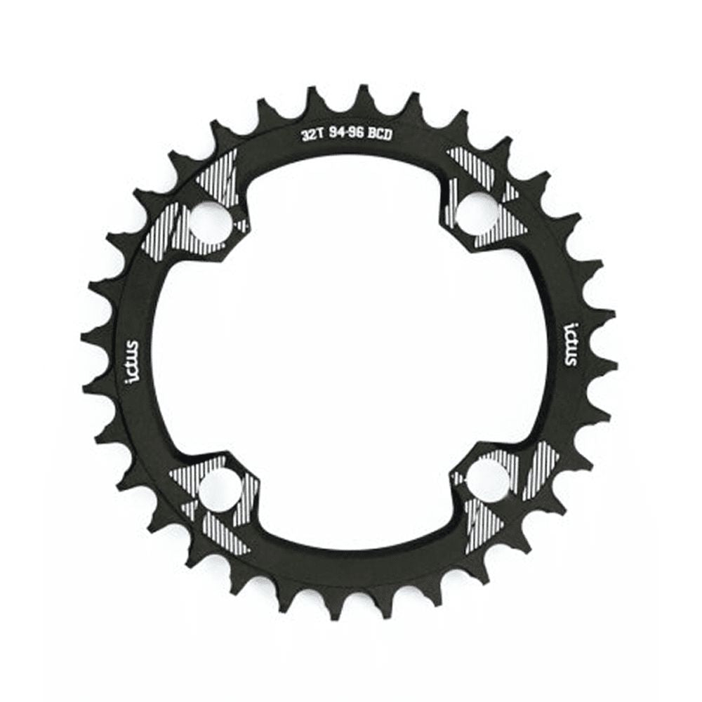 COROA ICTUS NARROW WIDE BCD 94/96MM 4 FUROS AL. 7075 (12V) 32D - PRETO