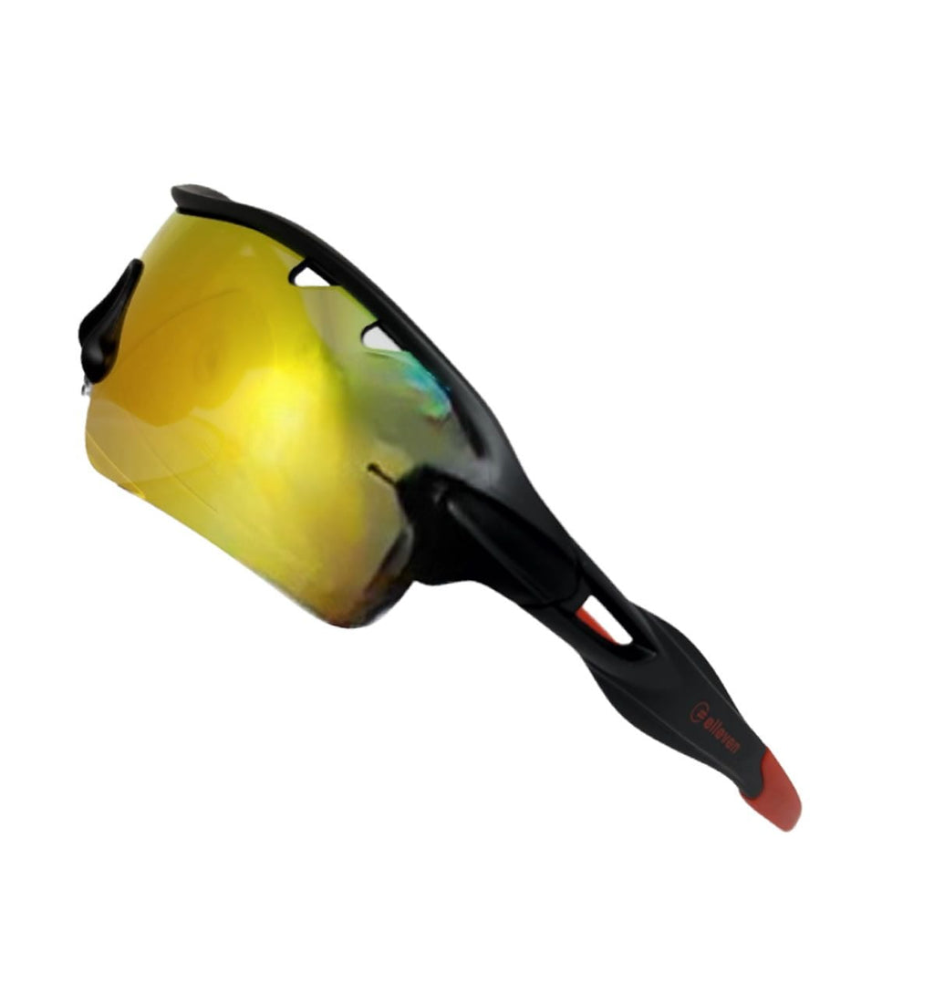 OCULOS CICLISMO ELLEVEN EL50 LENTE POLICARBONATO COLORS UV400 PRETO/VERMELHO