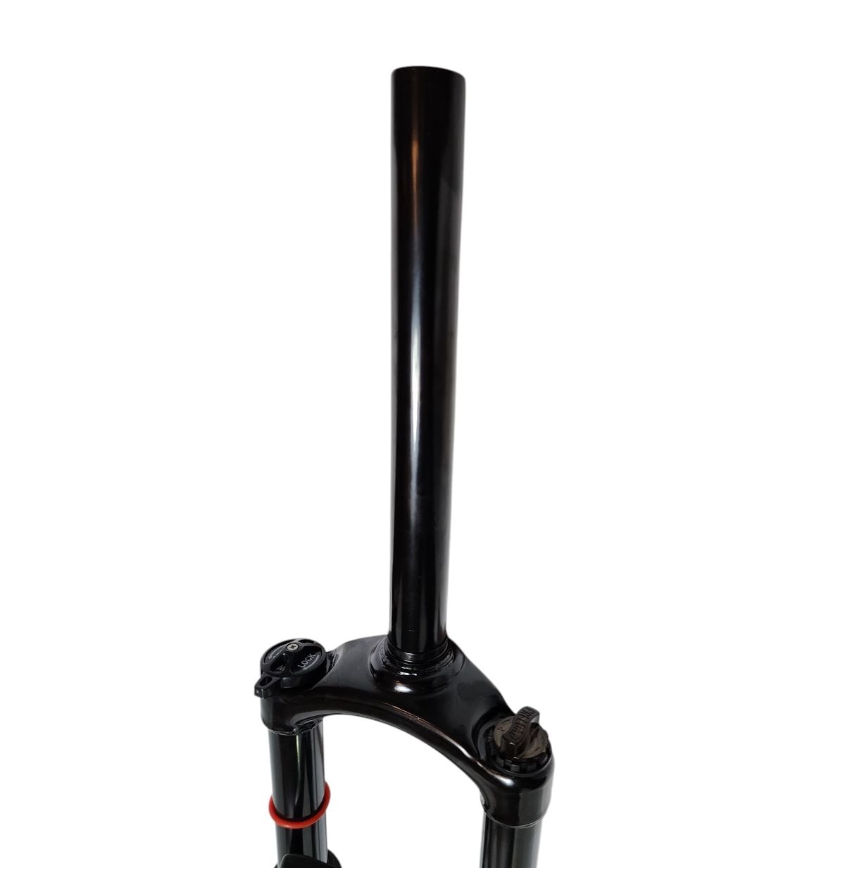 GARFO SUSPENSÃO ARO 29 AÇO AHEADSET COM TRAVA 100MM PRETO