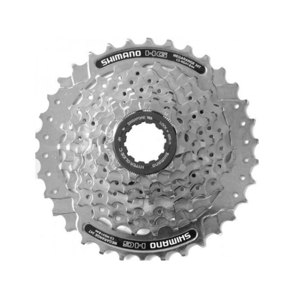 CASSETE 8V SHIMANO ACERA HG41 11/34D MEGARANGE (ACSHG418134) - PRATA