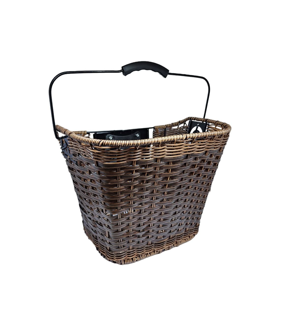 CESTA VIME 34X26X26CM MARROM ENGATE RÁPIDO PLUG COM ALÇA
