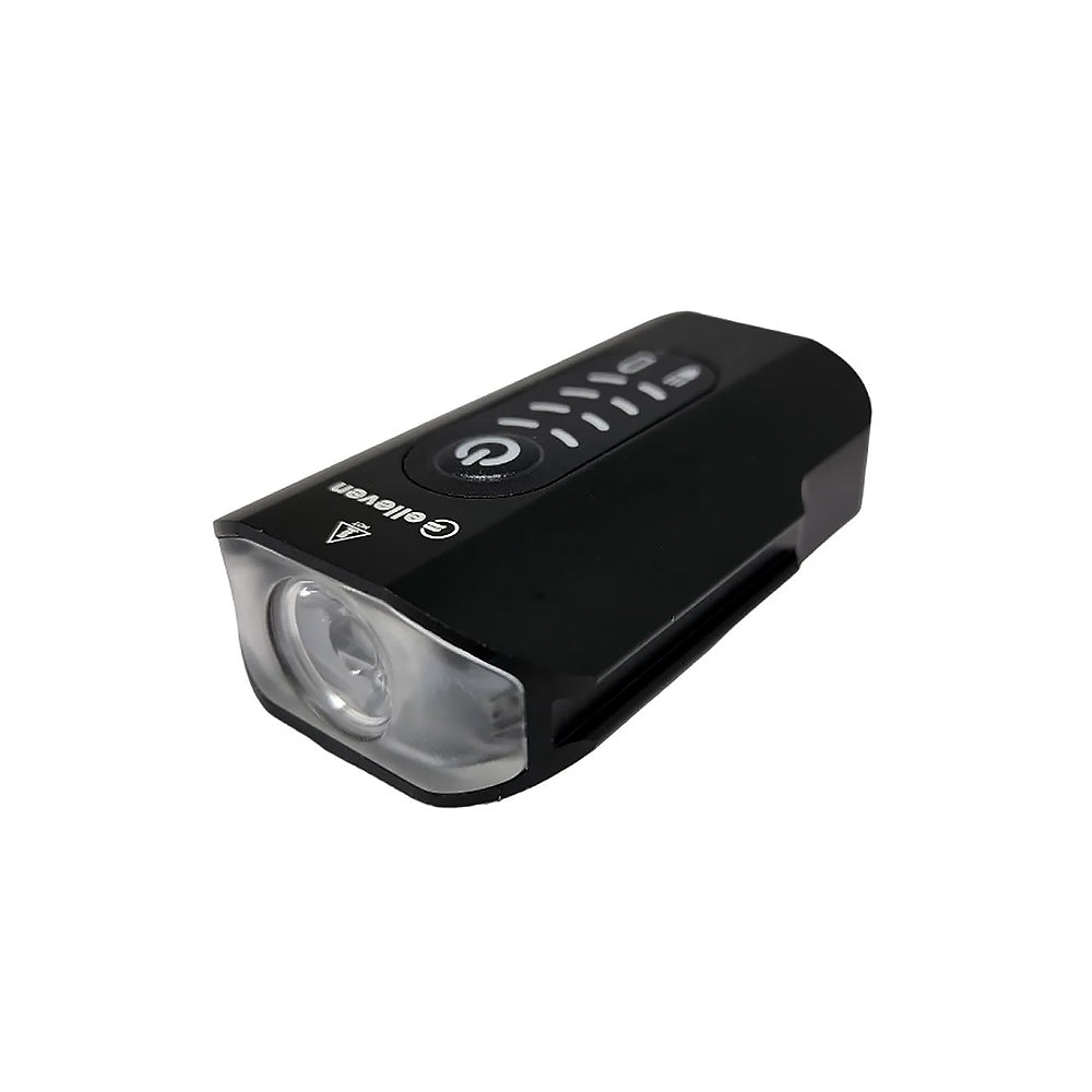 FAROL SINALIZADOR 2 EM 1 ELLEVEN 600+30 LUMENS RECARREGÁVEL USB - PRETO FOSCO