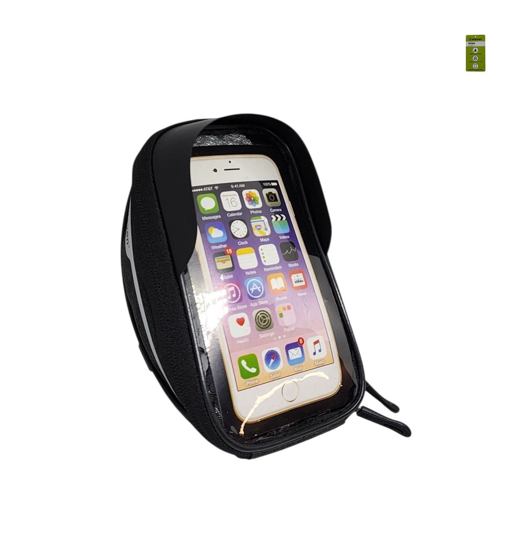 Bolsa De Sup. Guidão 1,4 Lt Impermeável C/ Zíper Porta Celular Touch Preto