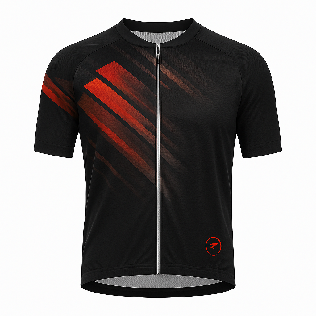 CAMISA CICLISMO TSW - PRETO;VERMELHO - M