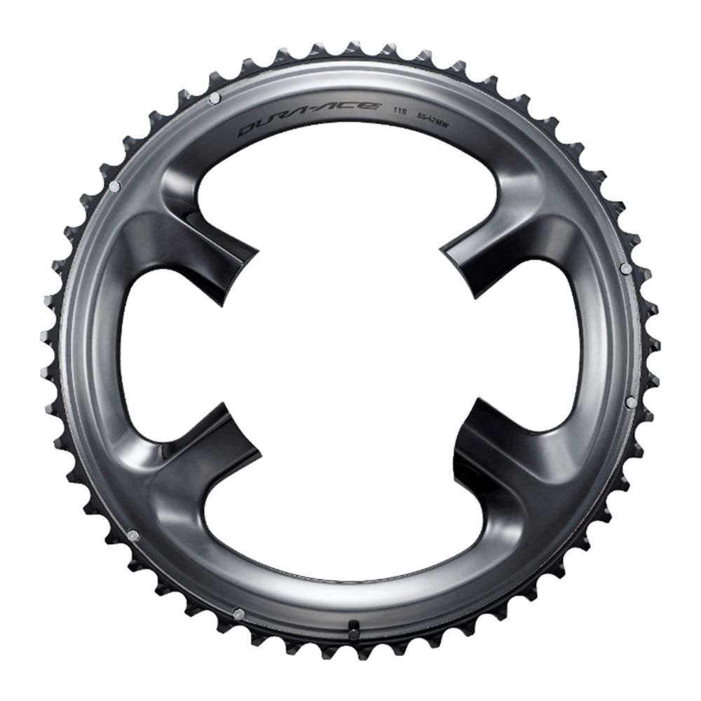 PEDIVELA SHIMANO DURA ACE FC-R9100 DUPLO 55/42D 165MM INTEGRADO 11V - PRETO - 165mm