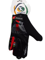 LUVA DE CICLISMO FECHADA SPORTIV PRETO/VERMELHO - P
