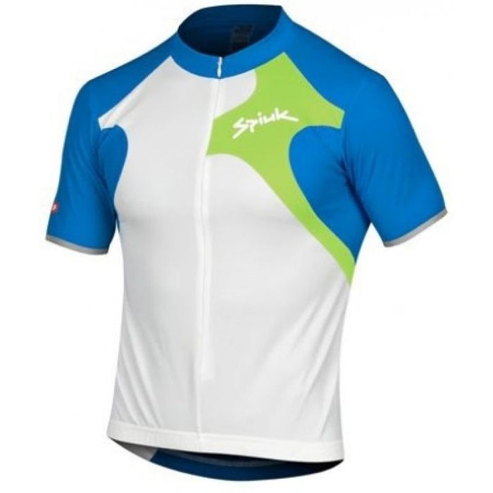 CAMISA CICLISMO SPIUK RACE - BRANCO/AZUL/VERDE / G