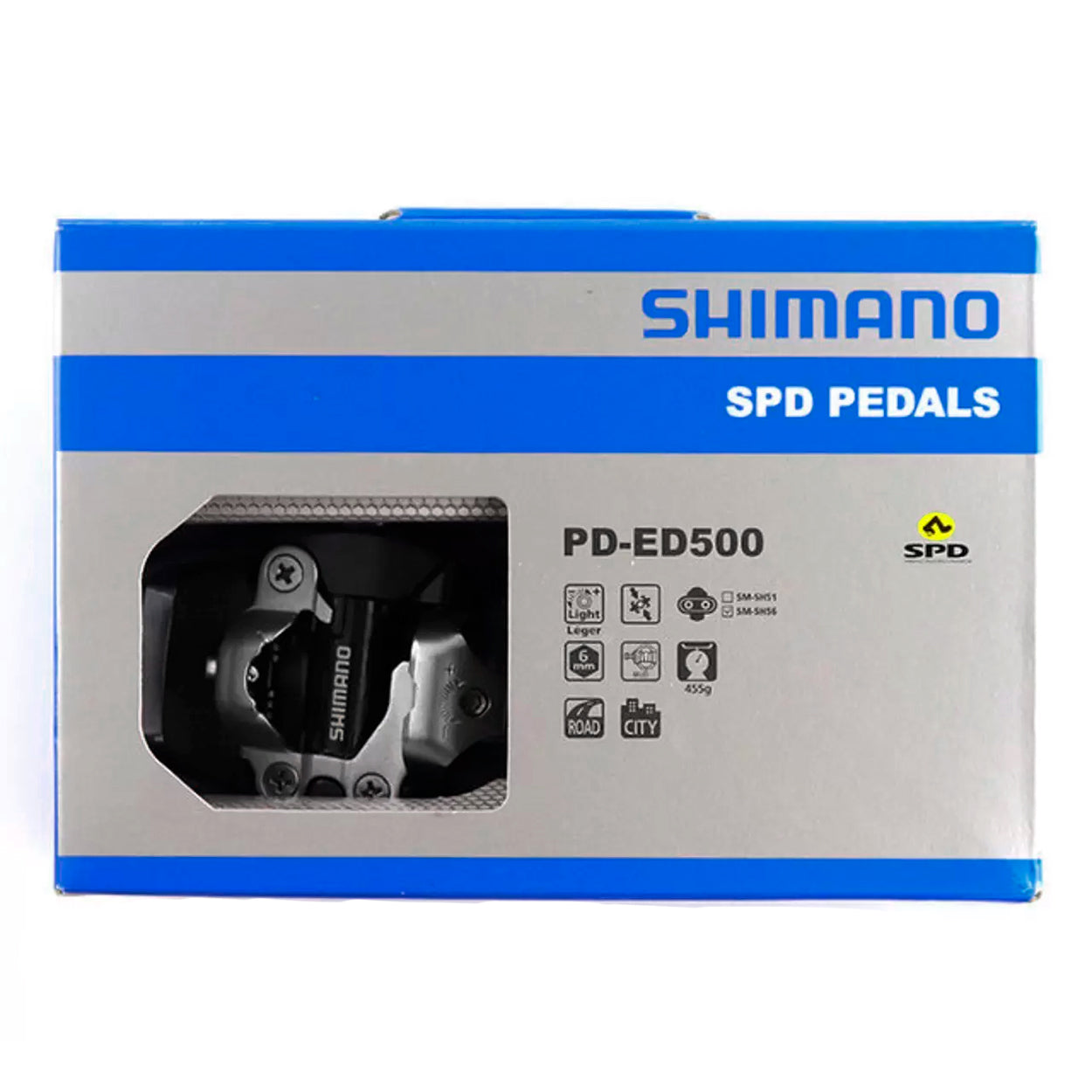 PEDAL 9/16 CLIP PLATAFORMA SHIMANO ED500 COM TAQUINHO - PRETO
