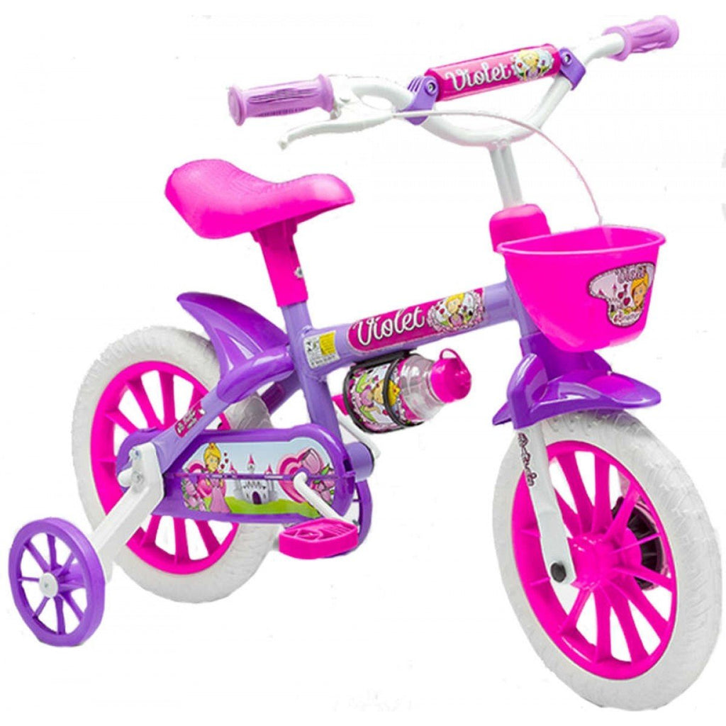 Bicicleta 12 Nathor - Lilás/Rosa - 2 Anos