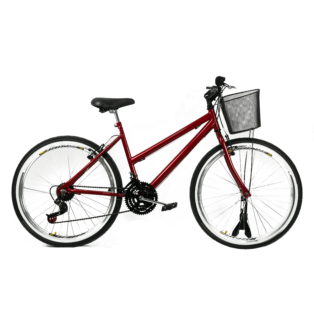 Bicicleta 26 Aço 21v Rebaixada Aro Aero E Freio Alumínio Unissex