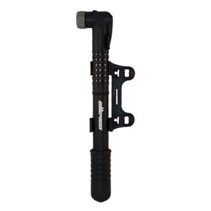 BOMBA ELLEVEN MINI PLÁST/AÇO TELESCÓPICA C/ SUPORTE (100PSI) - PRETO