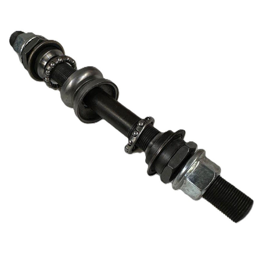 EIXO 14MM BMX COMPLETO C/ BACIAS + ESFERAS + CONES 17.5CM