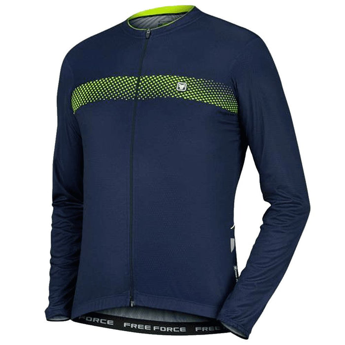 CAMISA CICLISMO MANGA LONGA FREE FORCE SOBER - AZUL / P