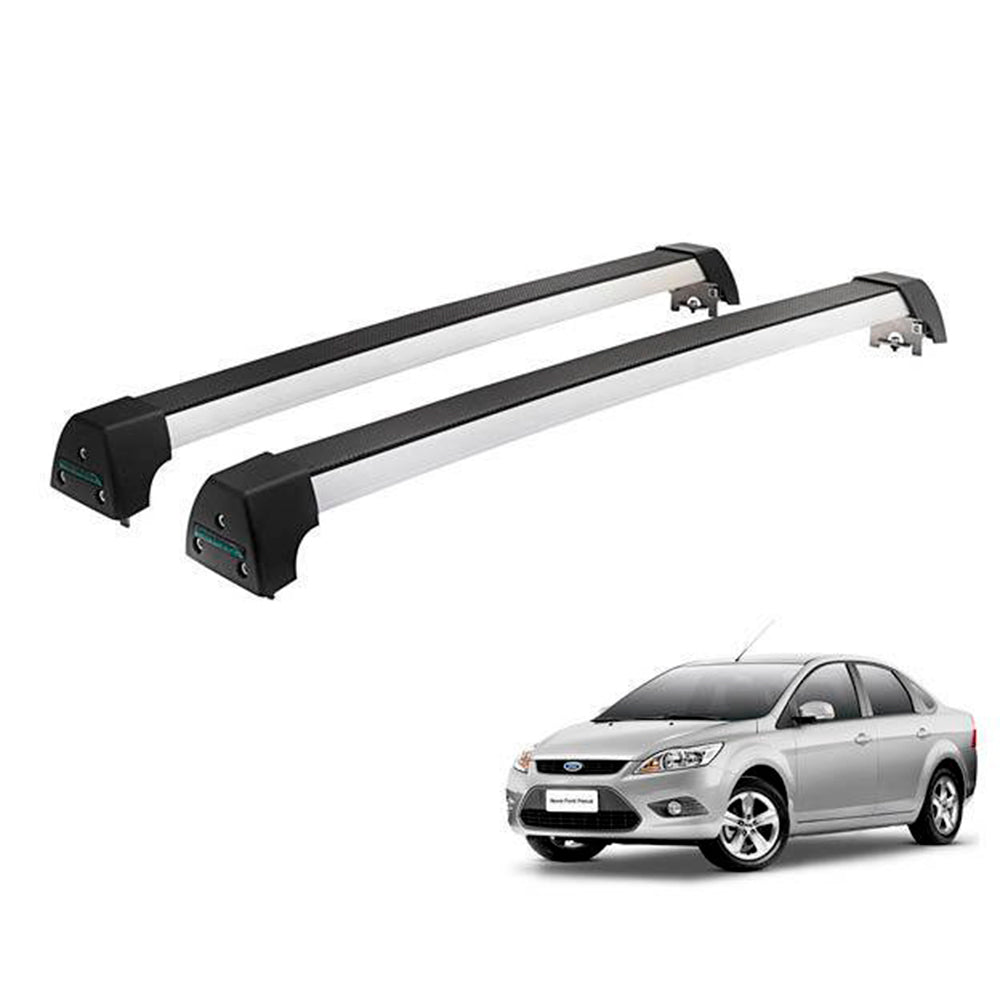 RACK DE TETO LONG LIFE SPORT ALUM. P/  FORD FOCUS SEDAN 2010-2013 FIX POINT ROSCA (AFc10)