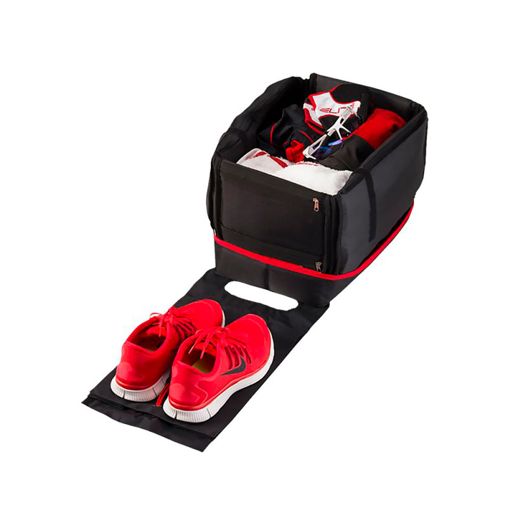 MOCHILA CICLISMO ELITE TRI BOX TRIATHLON MULTIFUNCIONAL - GRAFITE/VERMELHO
