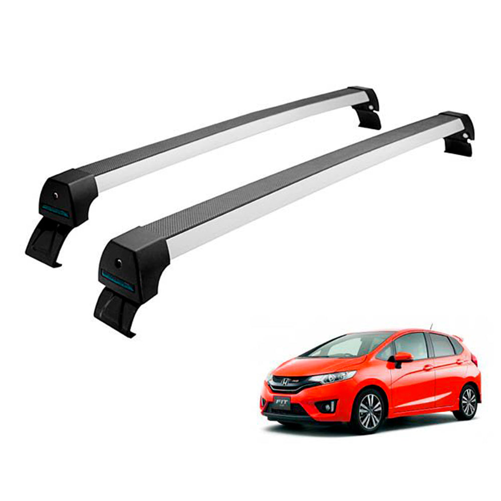 RACK DE TETO LONG LIFE SPORT ALUM. P/ HONDA FIT A PARTIR DE 2015 (AFIT) - PRATA