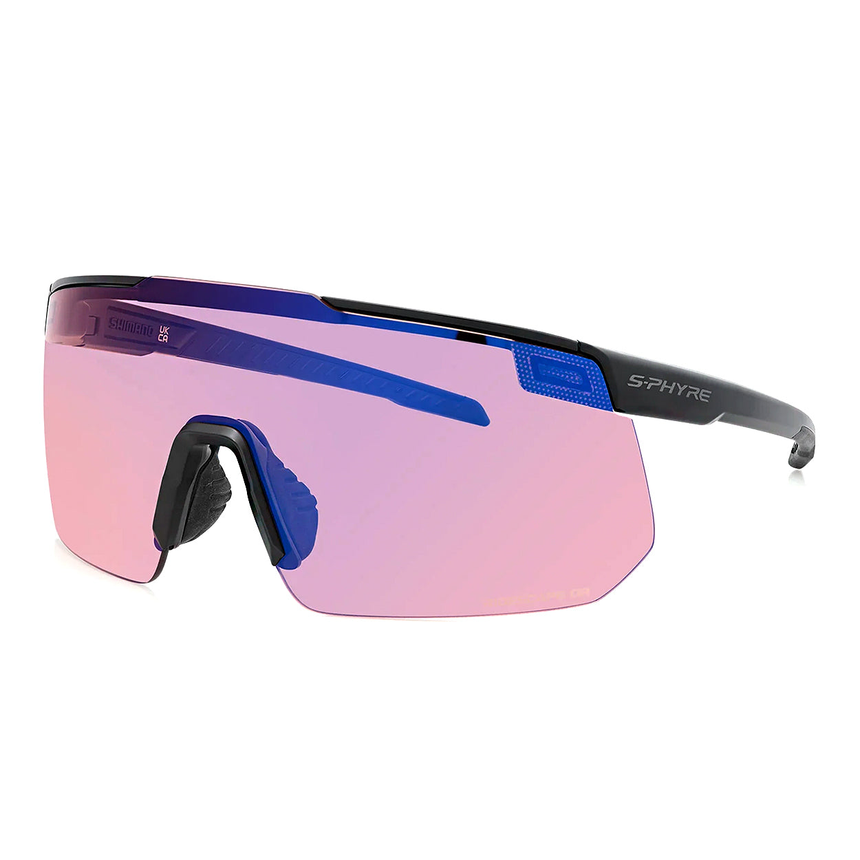 ÓCULOS SHIMANO S-PHYRE R C/ 2 LENTES RIDESCAPE GRAVEL (ECESPHR2GRL02) - PRETO FOSCO