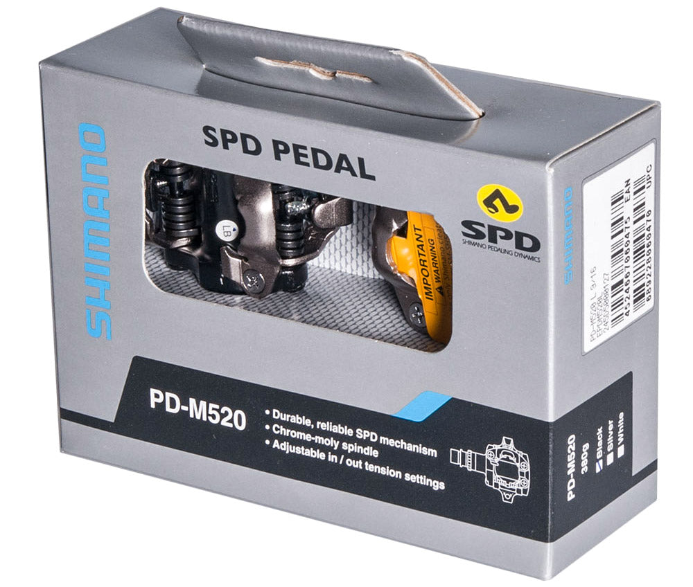 PEDAL 9/16 CLIP SHIMANO M520 COM TAQUINHOS - PRETO