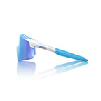 OCULOS 100% AEROCRAFT - MATTE WHITE - HIPER BLUE MIRROR