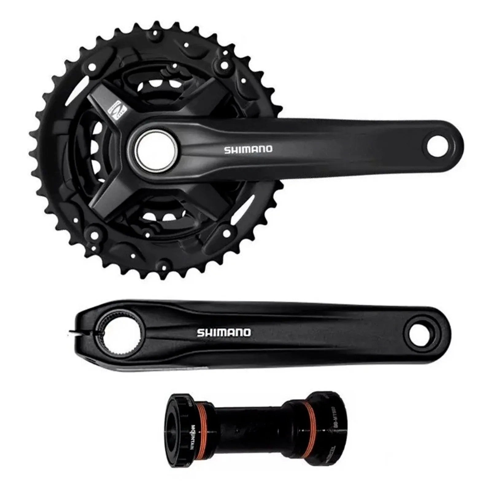 PEDIVELA SHIMANO 9V ALTUS MT210 HOLLOWTECH C/CAIXA 22/30/40 (AFCMT2103EB002CL) - PRETO