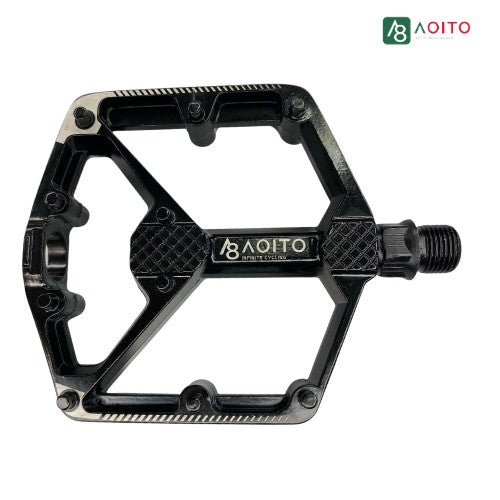 PEDAL MTB PLAT C/TRAVA  ALUM 9/16 BLACK PIANO Marca:AOITO