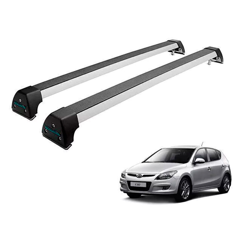 RACK LONG LIFE SPORT ALUM. PRATA P/ HYUNDAI I30 - ATÉ 2013 (Ai30F) - PRATA