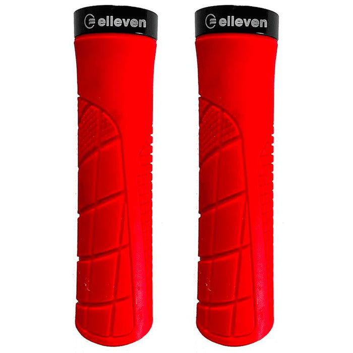 MANOPLA ELLEVEN MTB 135MM C/ TRAVA - VERMELHO/PRETO