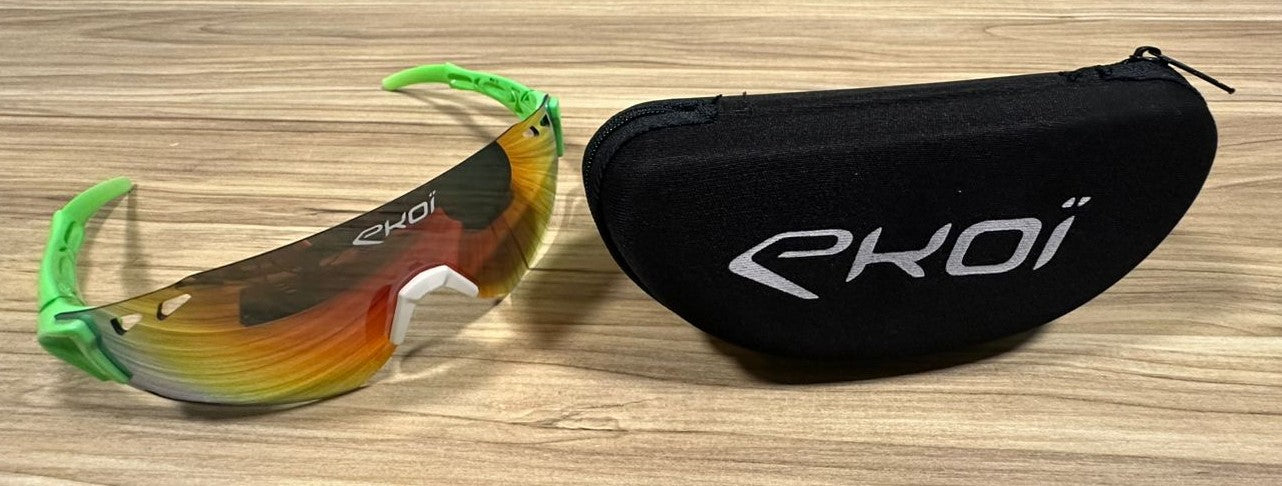 OCULOS DE CICLCISMO ESTRADA EKOI VERDE SHOWROOM MOSTRUARIO