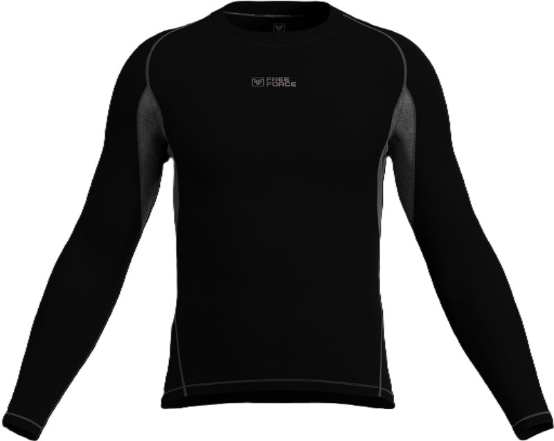 Segunda Pele Free Force Masculina Peluciada Manga Longa Preto/Chumbo M