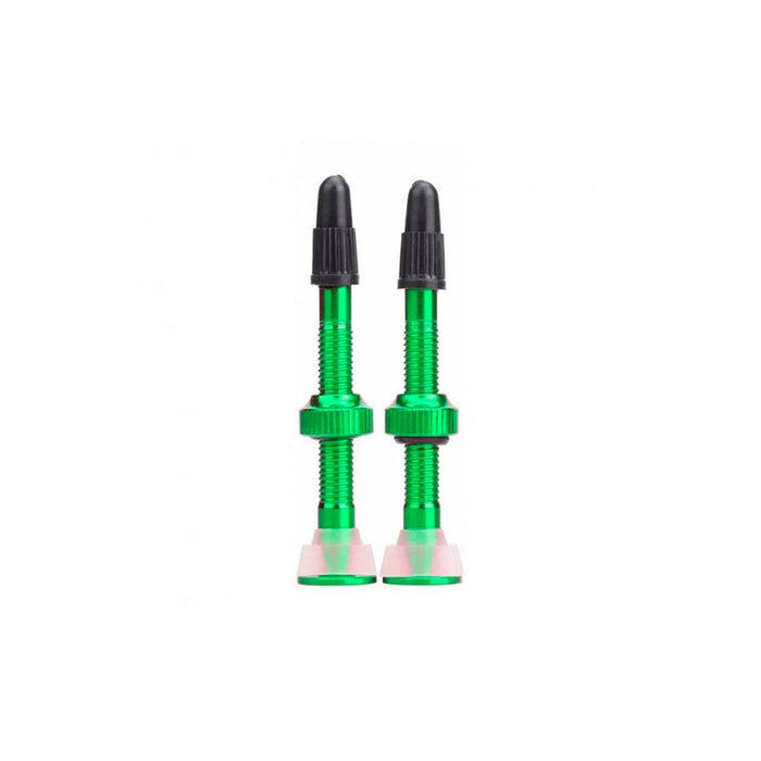 VÁLVULA PARA TUBELESS ABSOLUTE 48MM ALUMÍNIO (PAR) - VERDE