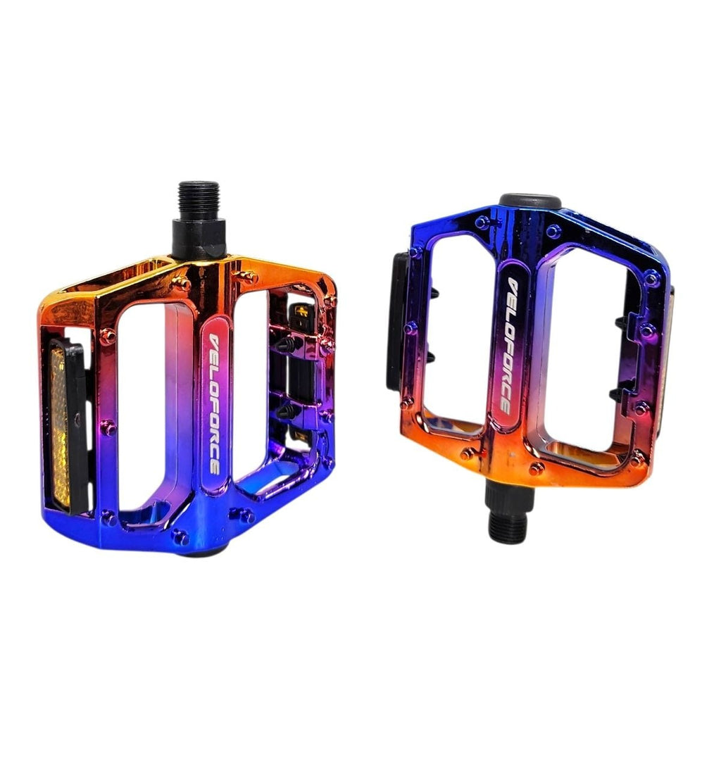 PEDAL PLATAFORMA FREESTILE 1/2 ALUMÍNIO ESFERADO COM REFLETOR RAINBOW