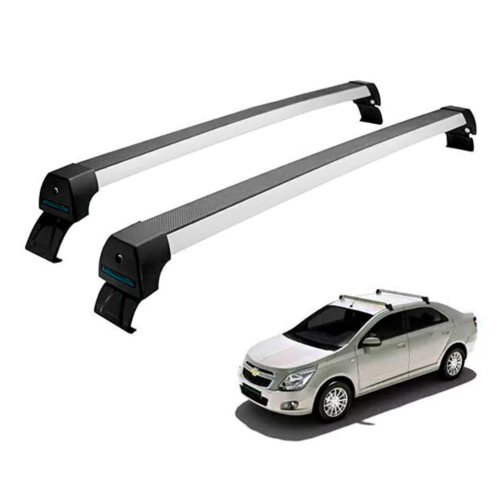 RACK LONG LIFE SPORT ALUM. PRATA P/ CHEVROLET COBALT - 4 PORTAS (ACb) - PRATA