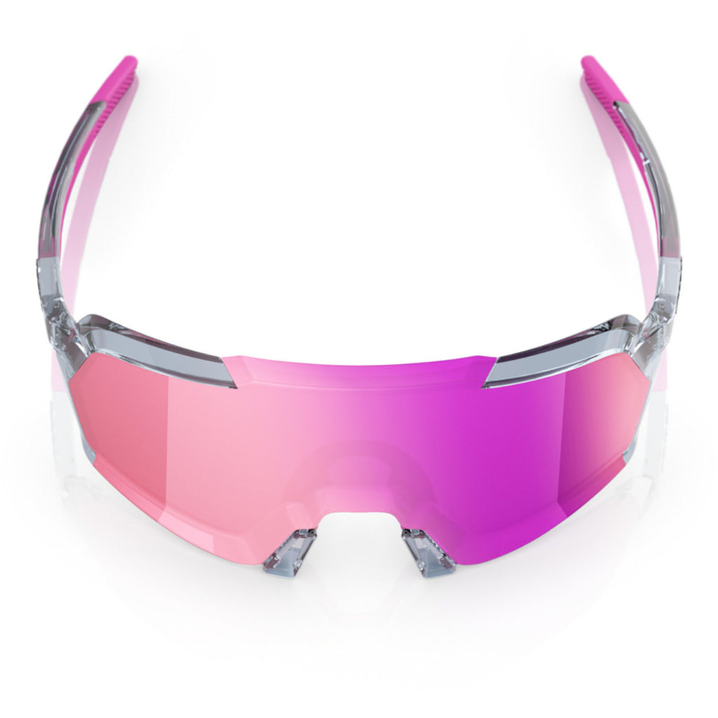 OCULOS 100% KORBIN - POLISHED TRANSLUCENT GREY - PURPLE MULTILAYER MIRROR PRETO