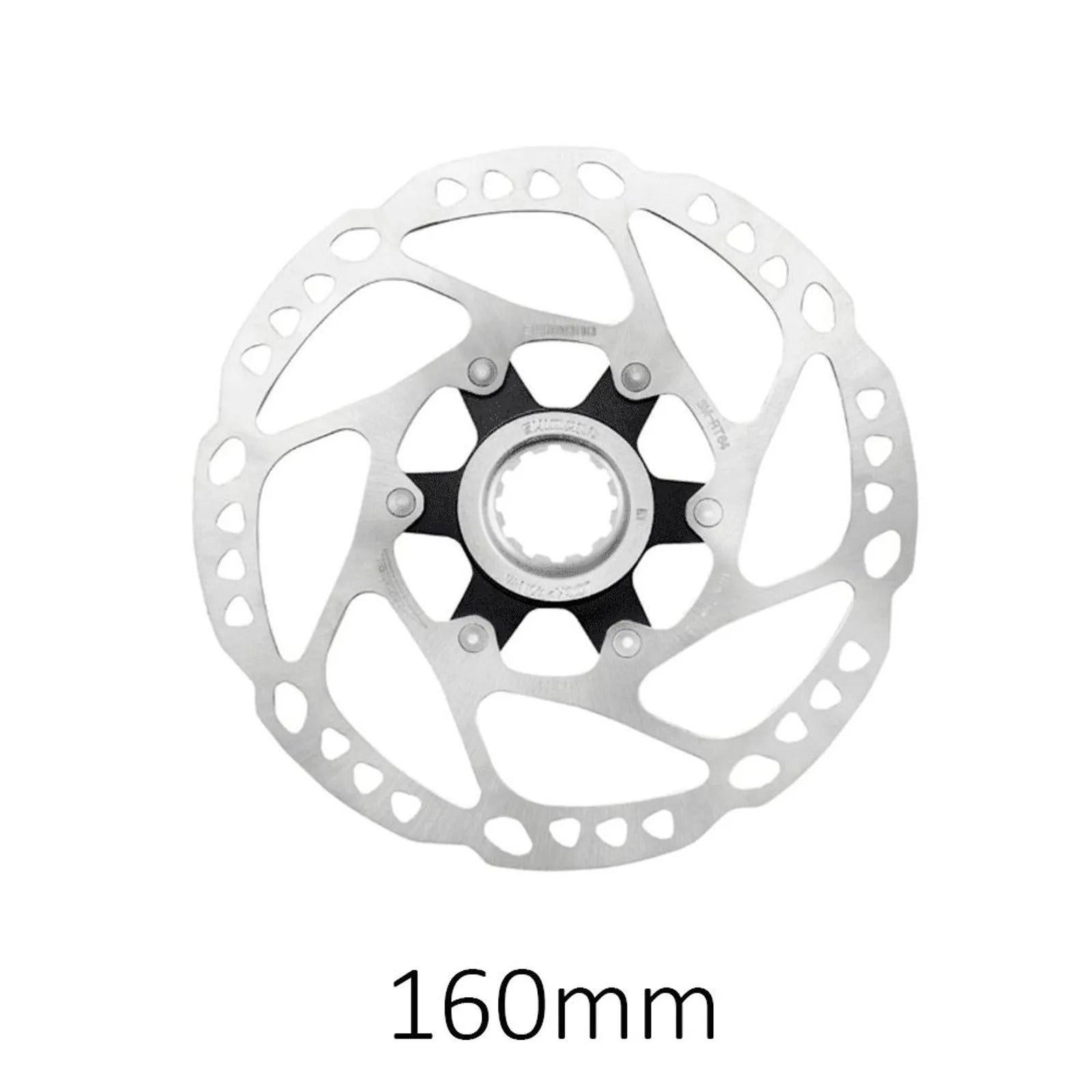Rotor De Freio A Disco Shimano C. Lock Slx Rt64 160mm - Preto/Prata