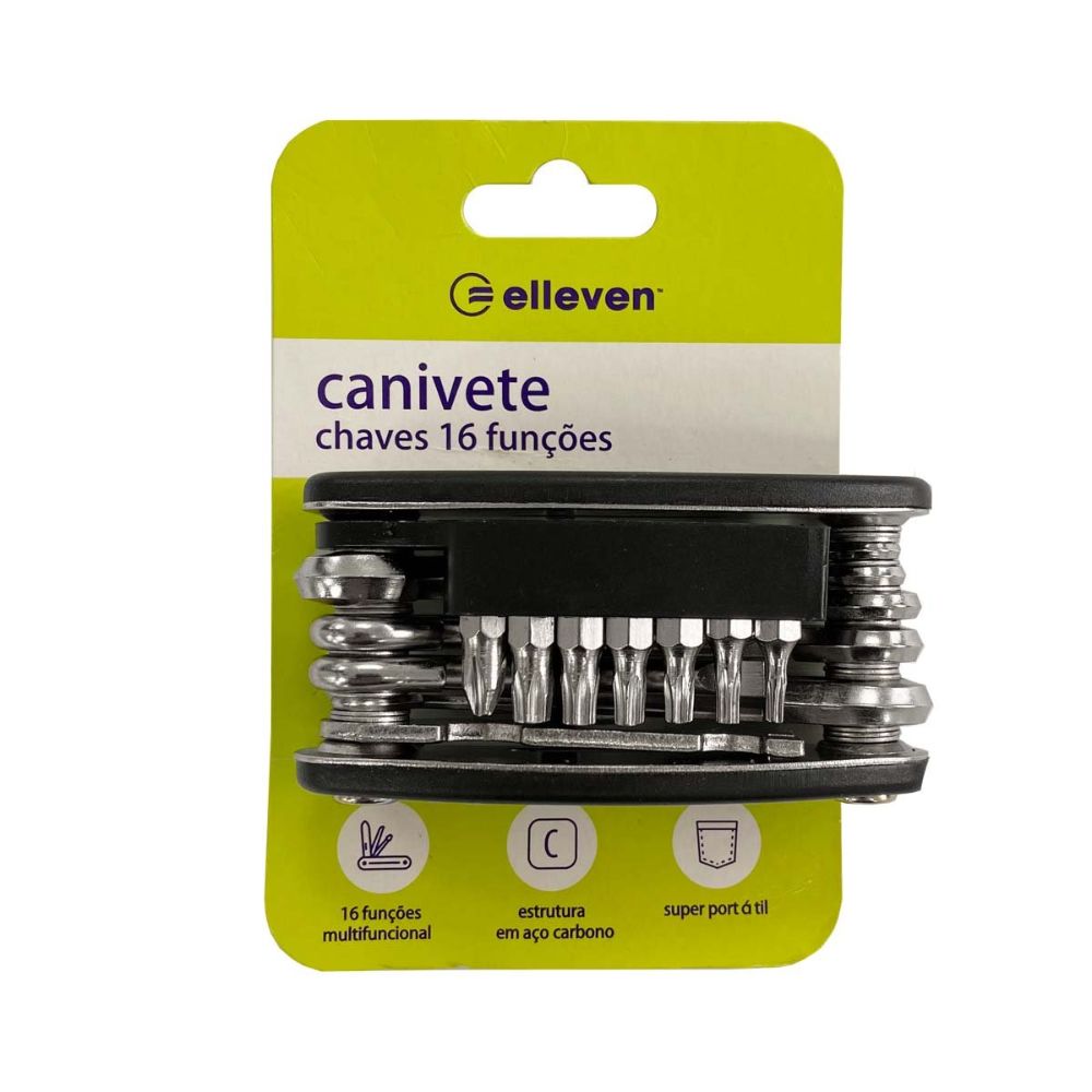 CANIVETE ELLEVEN 16 FUNÇÕES C/ ALLEN 2,5/3/4/5/6/8 - PRETO