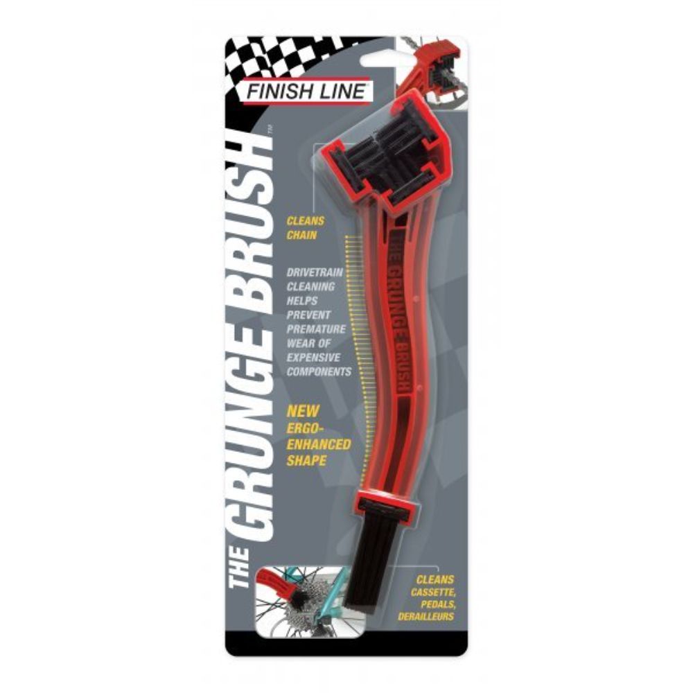 ESCOVA PARA LIMPEZA DE CASSETE FINISH LINE GRUNGE BRUSH - VERMELHO