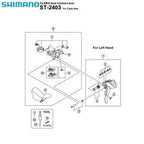 Mecanismo De Mudança Sti Shimano Claris St-2403 Esquerdo (y70c98010) - Preto