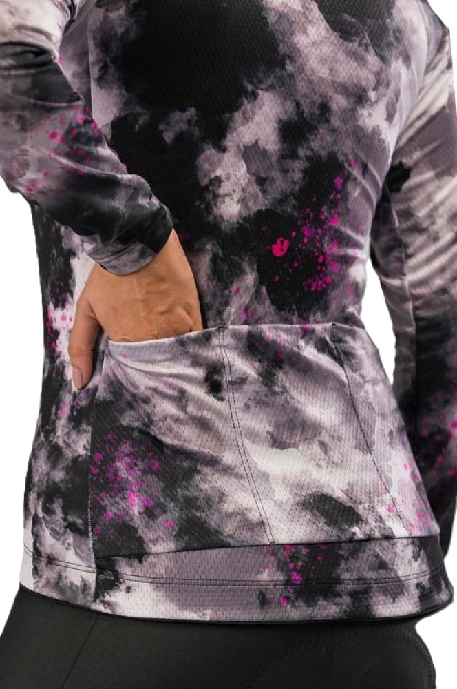 CAMISA DE CICLISMO FREE FORCE FEMININA BASIC MANGA LONGA CLOUD 2024