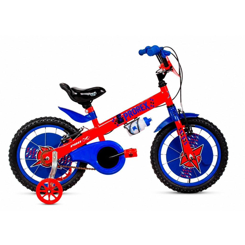 BICICLETA ARO 16 AÇO PRO-X PROREX VERMELHO/AZUL