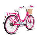 Bicicleta Aro 24 Pro-X Zoe Retrô Rosa Neon