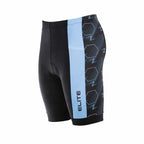 Bermuda ELITE Esporte Masc P/ Ciclista UV PROT/LUMINA P PRETO/CELESTE